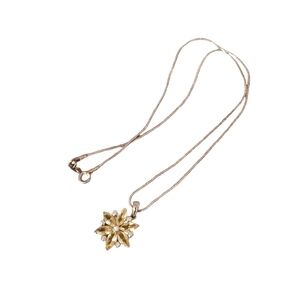 Sterling Silver Italy Flower Pendant on Chain VINTAGE SWEETNESS